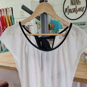 White Shirt, Black Neck